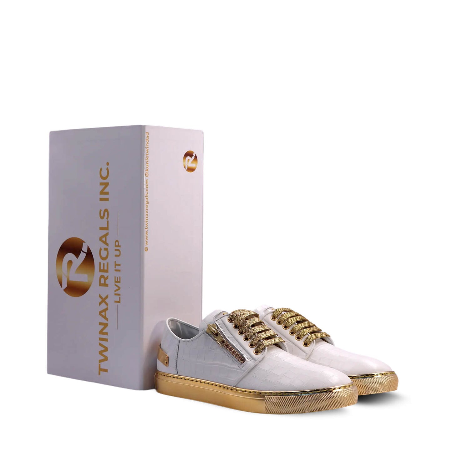 Oblee Vanthelis Metal Sneakers - Stylish metallic sneakers designed for a futuristic and edgy look.