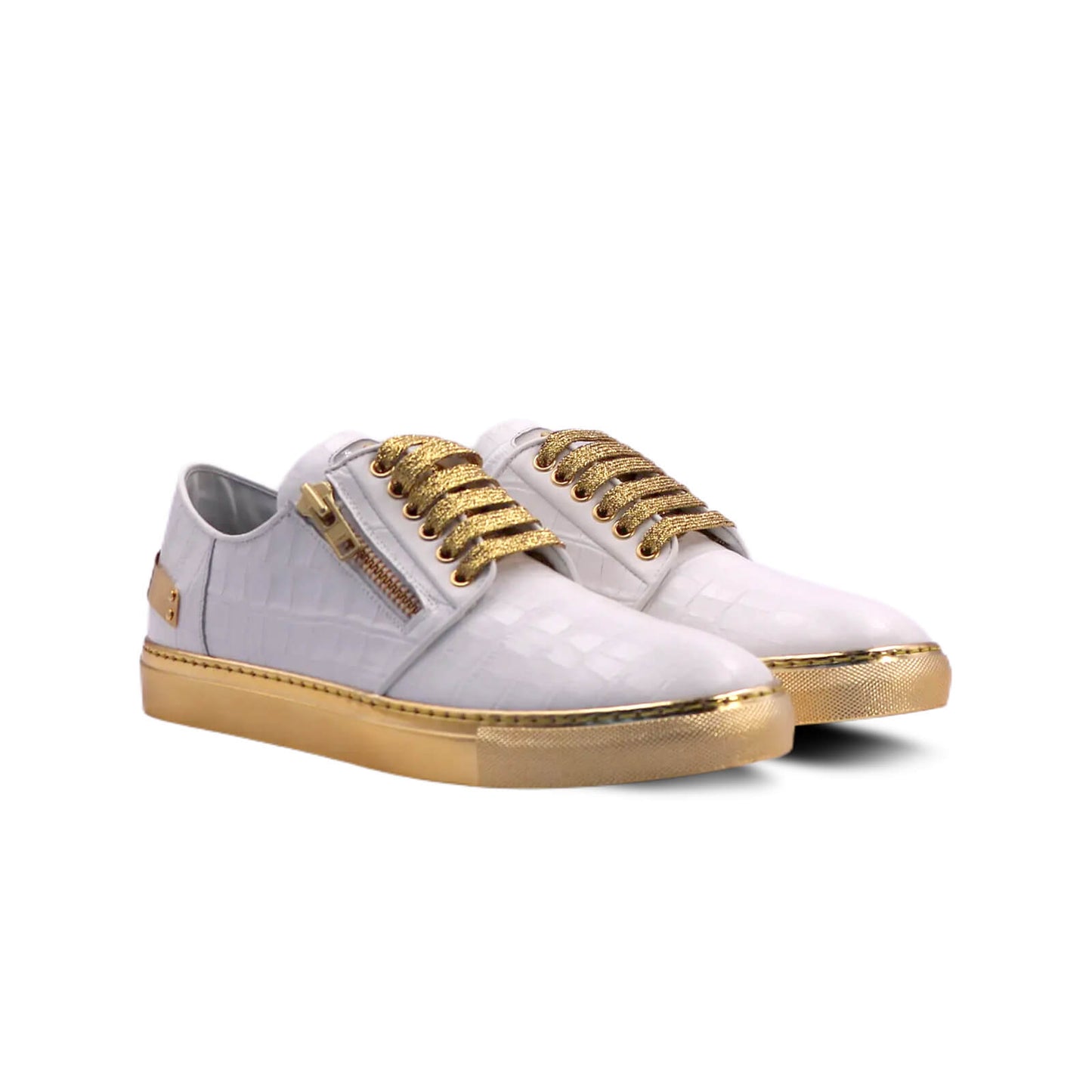 Oblee Vanthelis Metal Sneakers - Stylish metallic sneakers designed for a futuristic and edgy look.