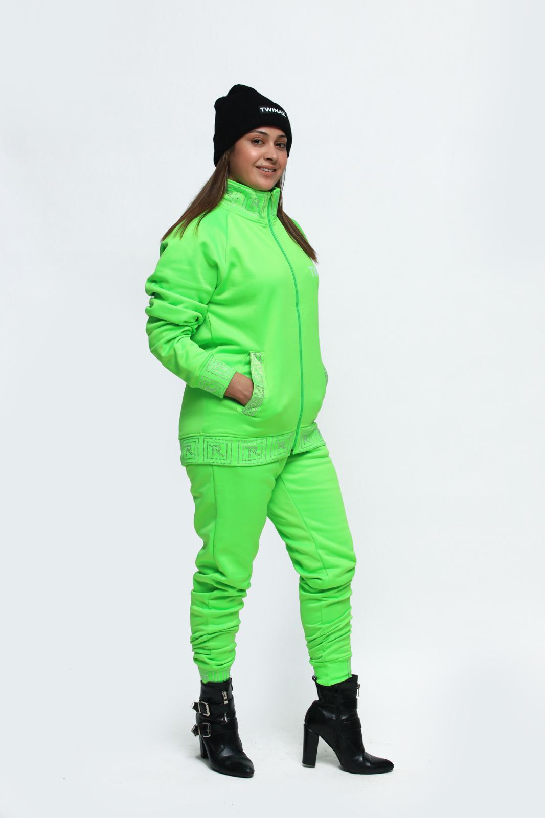 Prestige Prime Tracksuit Women Neon - A vibrant neon tracksuit designed for bold and confident women.