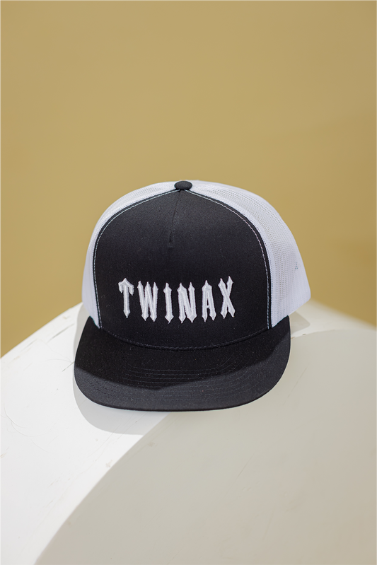 Twinax Trucker Hat – Black & White Edition